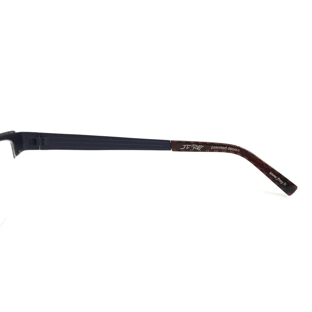 J.F. Rey Eyeglasses Frames JF2550 7590 Brown Blue Rectangle Half Rim 55-19-140
